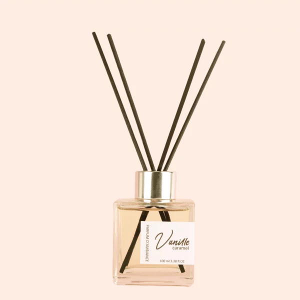 Diffuseur de parfum vanille caramel 100 ml carrée